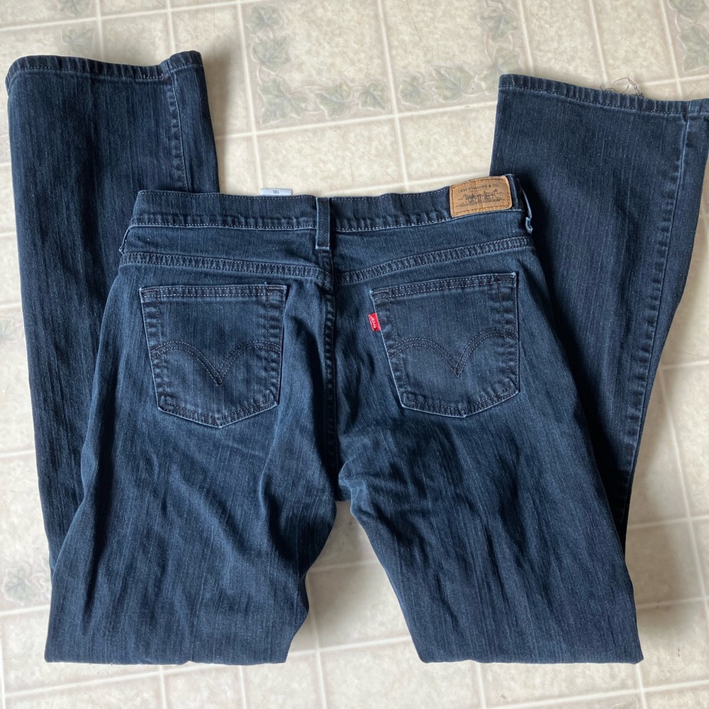 Levi's 515 10 tall 90's ink Blue boot cut Jeans‎
